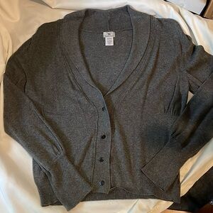 Worthington button up v neck sweater